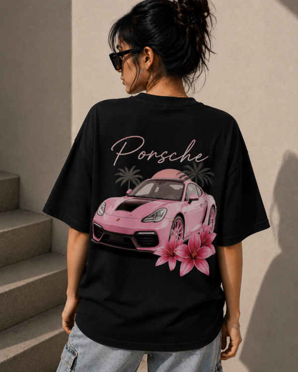 Oversized Graphic T Shirt for Women Pink Aesthetic Printed Cotton Tee
