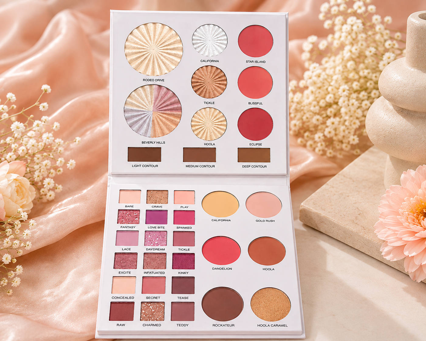 All-in-One Eyeshadow, Blush, Highlighter Palette | Maliao Groom Get Ready With Me Makeup Palette