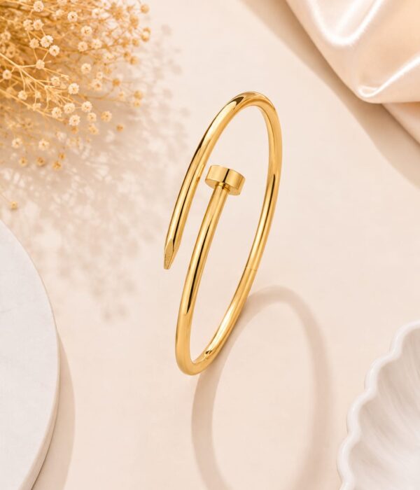 Anti Tarnish Gold Bangle Bracelet