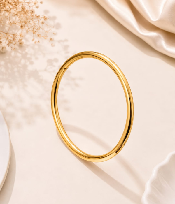 Anti Tarnish Gold Bangle Bracelet