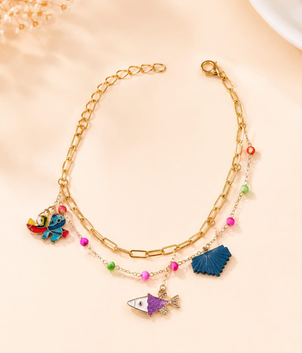 nti Tarnish Colorful Beaded Charm Bracelet for Women
