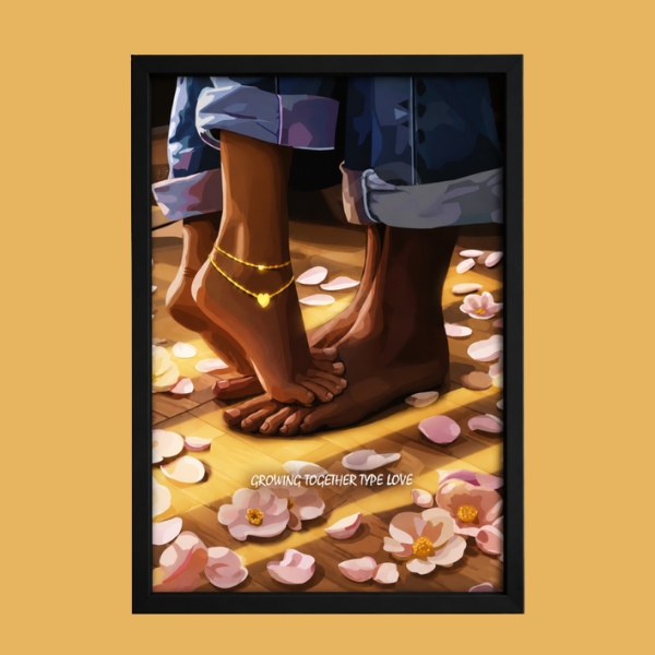 A3 Couple Love Frame – Romantic Couple Wall Art