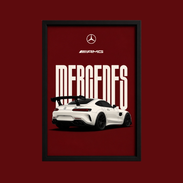 A3 Mercedes AMG Car Poster Frame – Mercedes AMG Wall Art