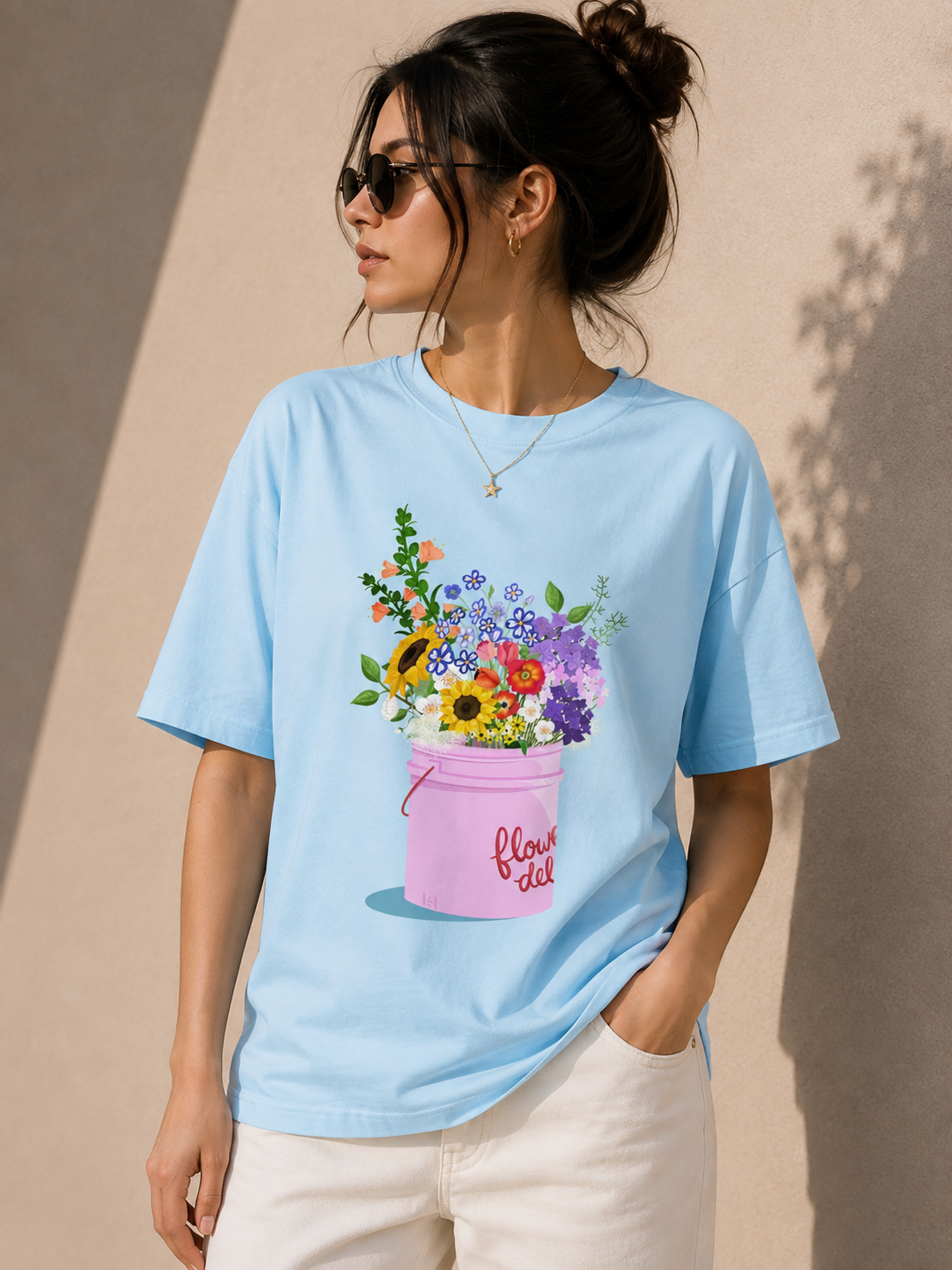 Floral  Graphic Regular Fit T-Shirt for Women