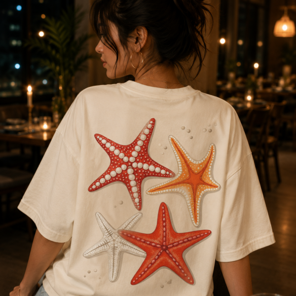 Starfish Oversized Graphic T Shirt for Women