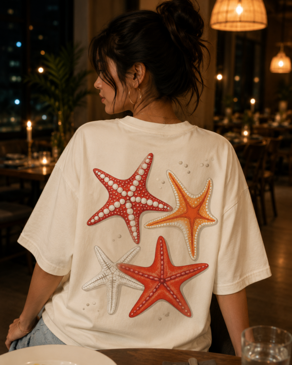 Starfish Oversized Graphic T Shirt for Women