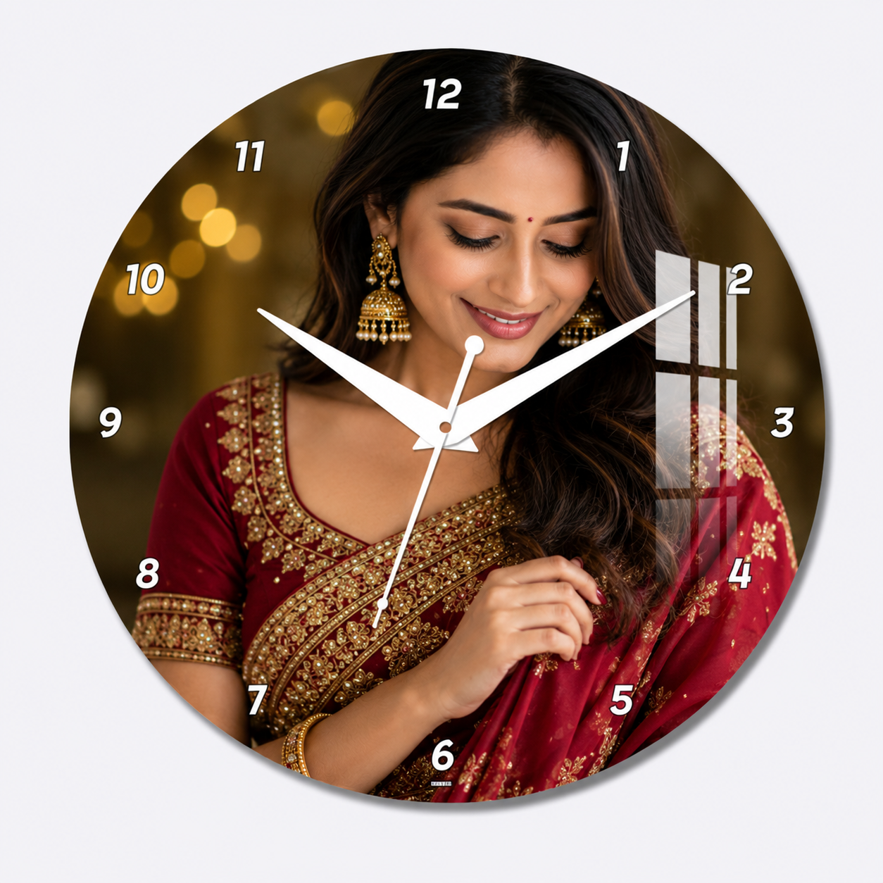 Personalized Photo Wall Clock 16 x 16 Inch Acrylic