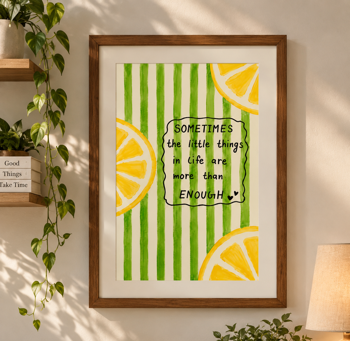 A4 Aesthetic Wall Art Frame – Little Things in Life Quote Poster