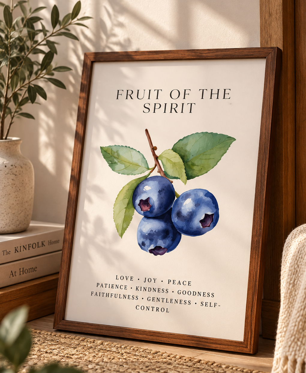A4 Botanical Wall Art Frame – Fruit of the Spirit Berry Poster