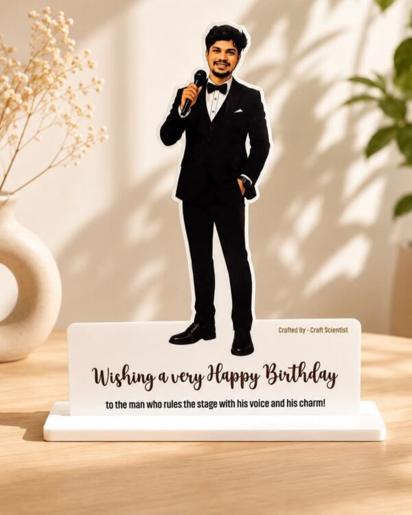 8 Inch Personalized Birthday Photo Standee – Custom Birthday Gift