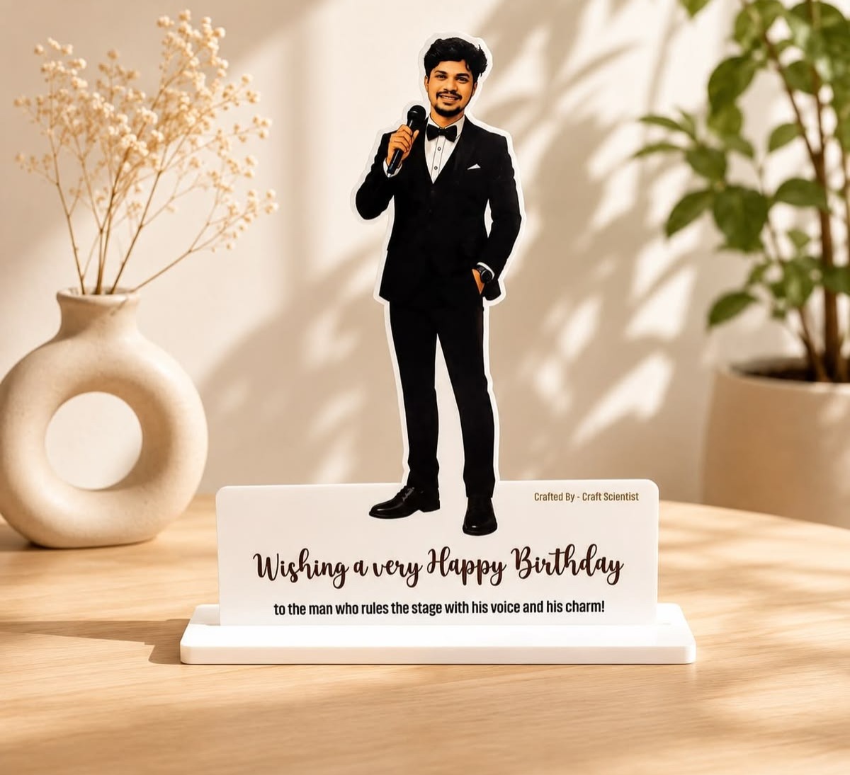 8 Inch Personalized Birthday Photo Standee – Custom Birthday Gift