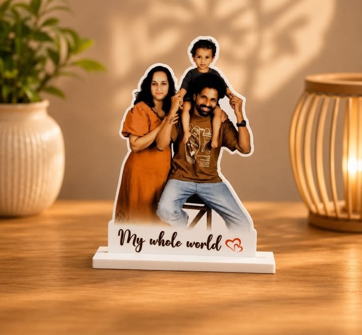 6 Inch Personalized Family Photo Standee – Custom Family Gift