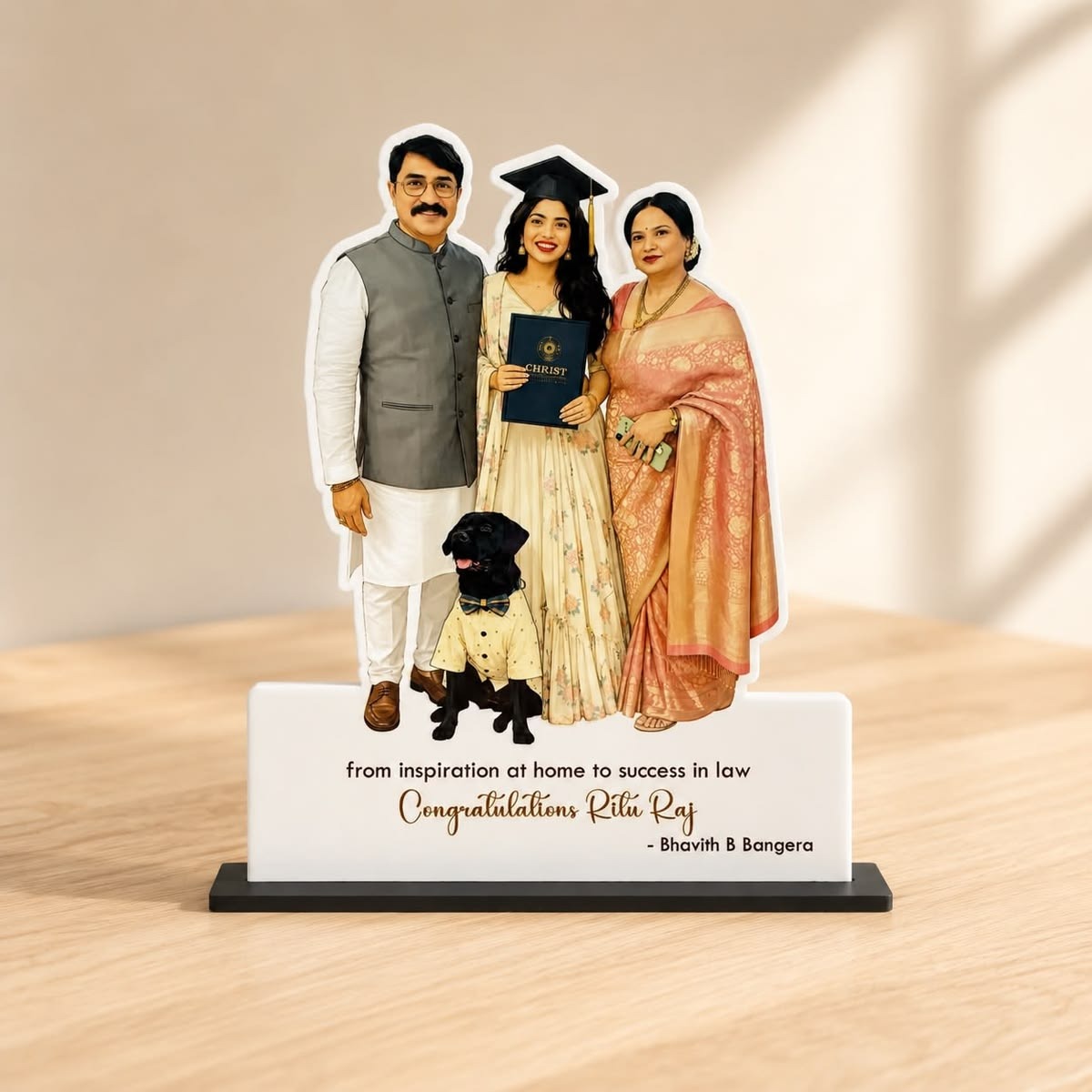 6 Inch Personalized Graduation Photo Standee – Custom Family Gift
