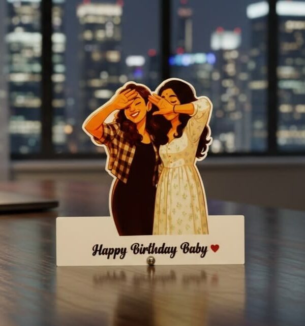 8 Inch Personalized Birthday Photo Standee – Custom Best Friend Gift