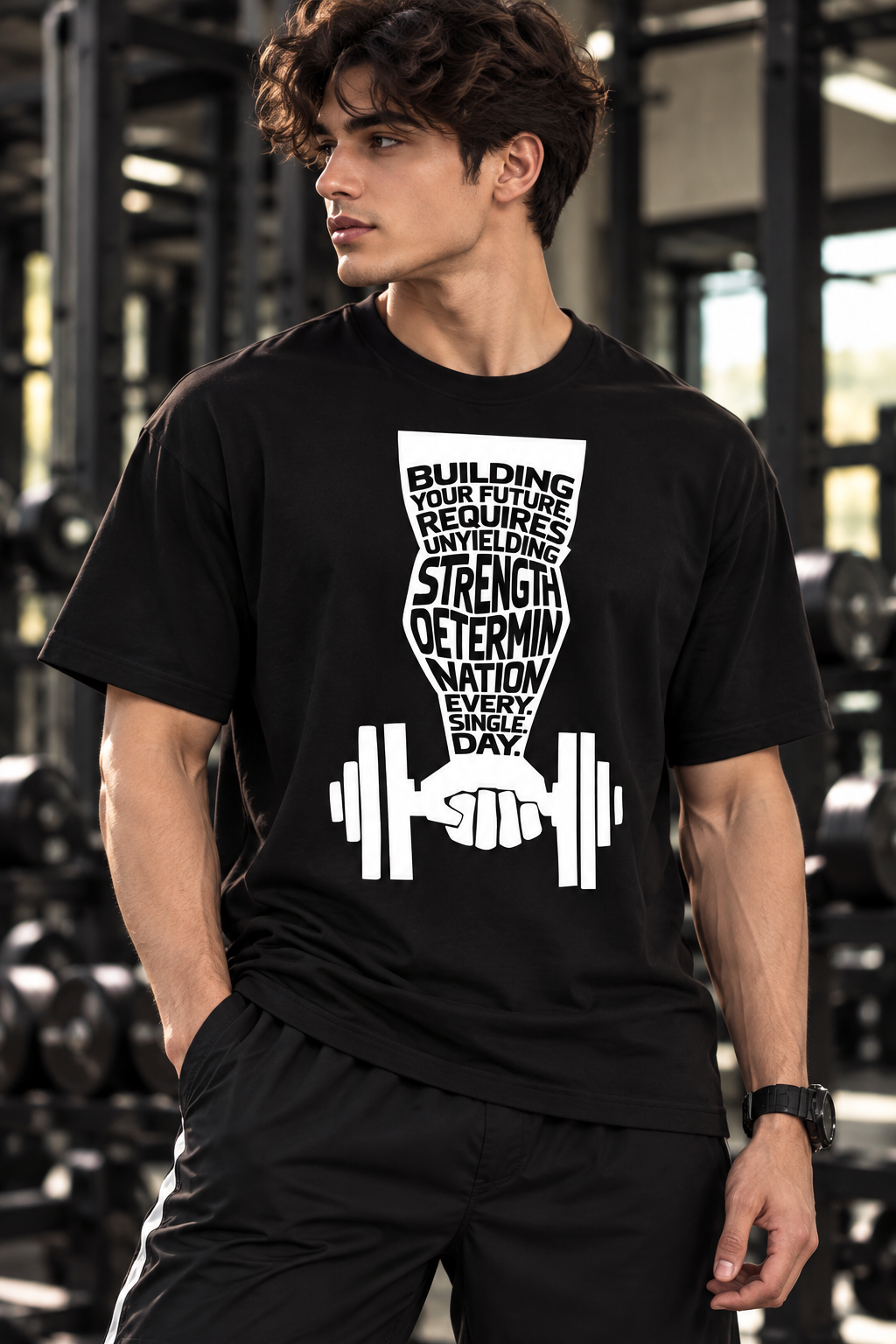Men's Gym T Shirt | Build Your Future Printed Workout T-Shirt
