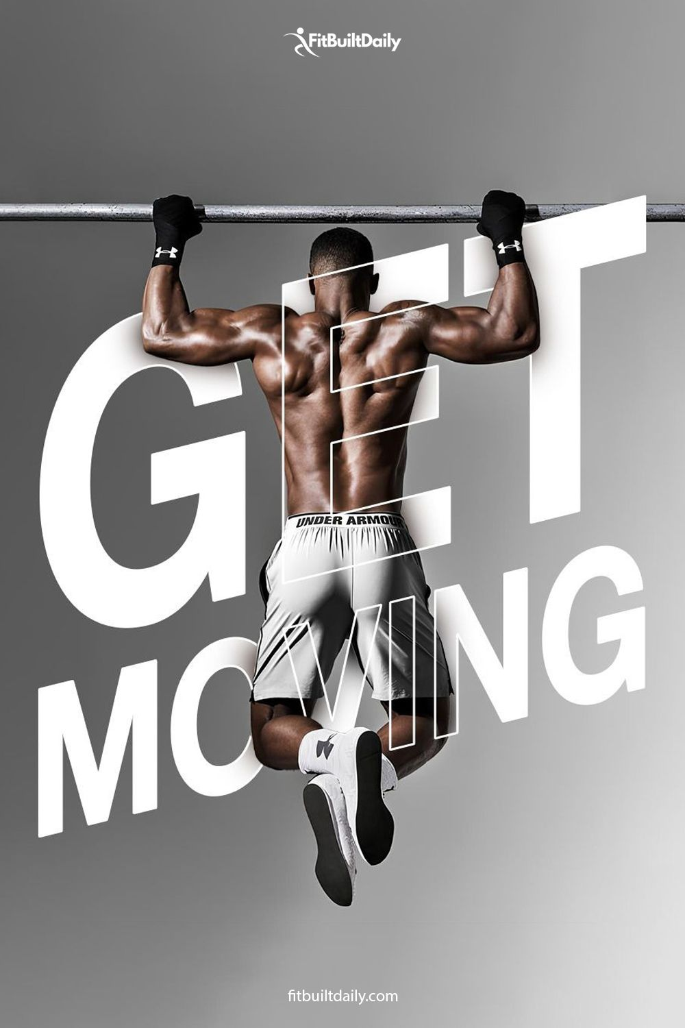 Men's Gym T Shirt | Get Moving Printed Workout T-Shirt