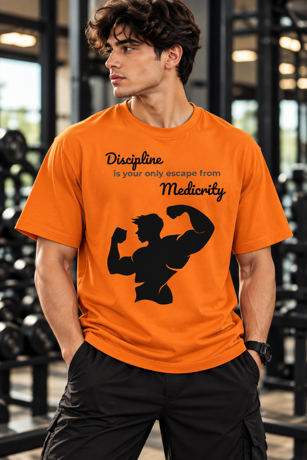 Men's Gym T Shirt | Discipline Is Your Only Escape Printed T-Shirt