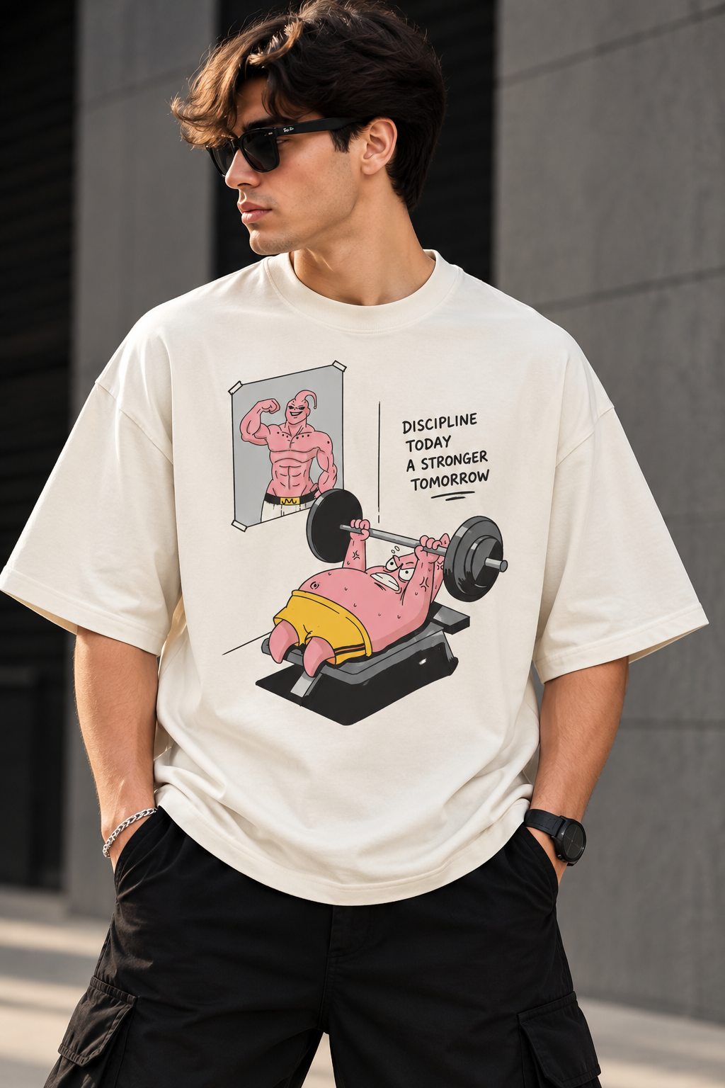 Men's Gym T Shirt | Discipline Today Stronger Tomorrow Printed T-Shirt