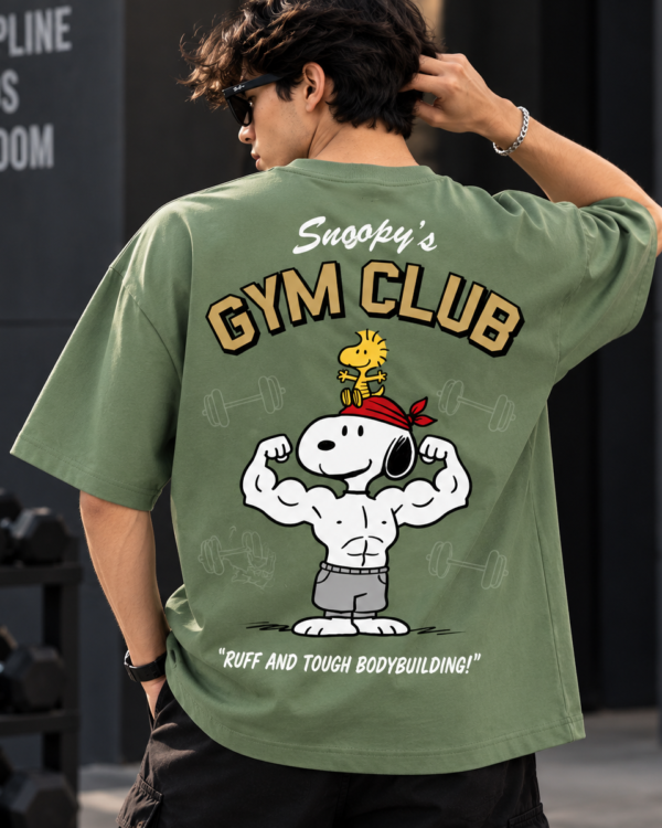 Men’s Gym T Shirt | Snoopy Gym Club Printed T-Shirt