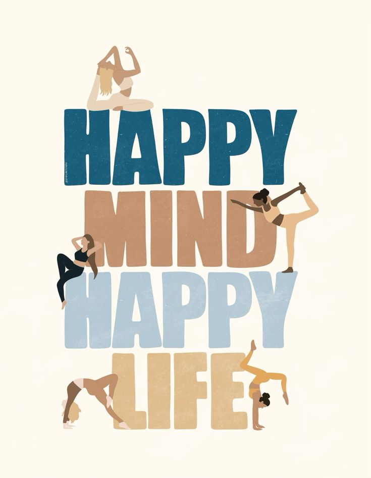 Women’s Cream Gym T-Shirt – Happy Mind Happy Life Fitness Printed T-Shirt