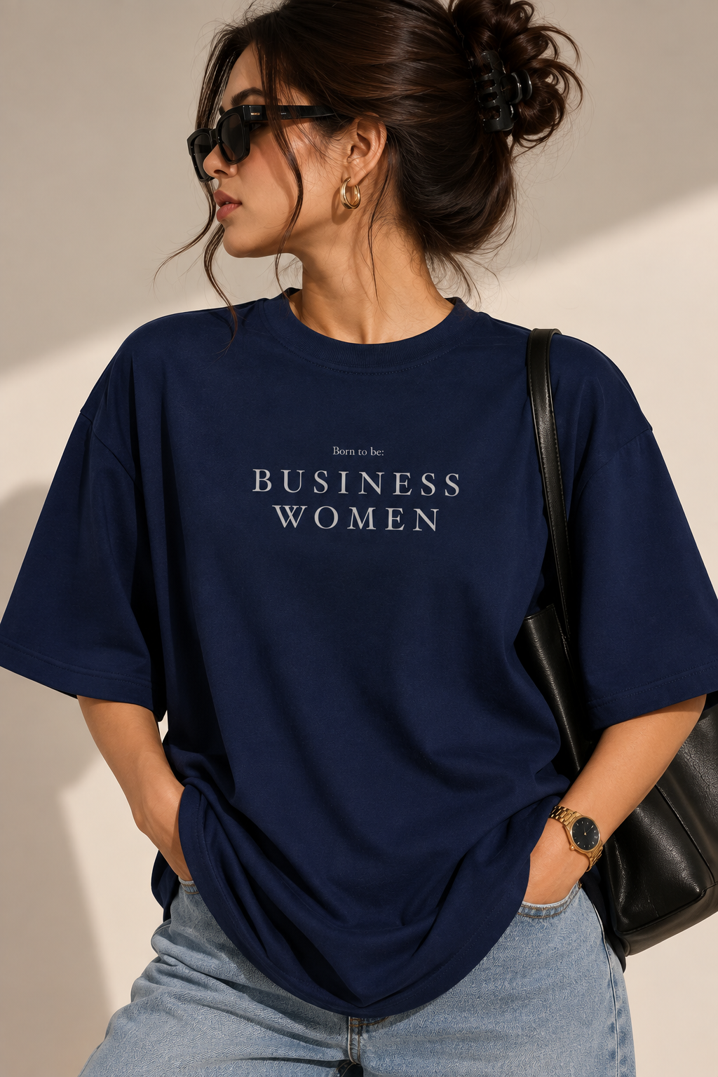 Oversized T Shirt for Women | Business Women Printed T-Shirt