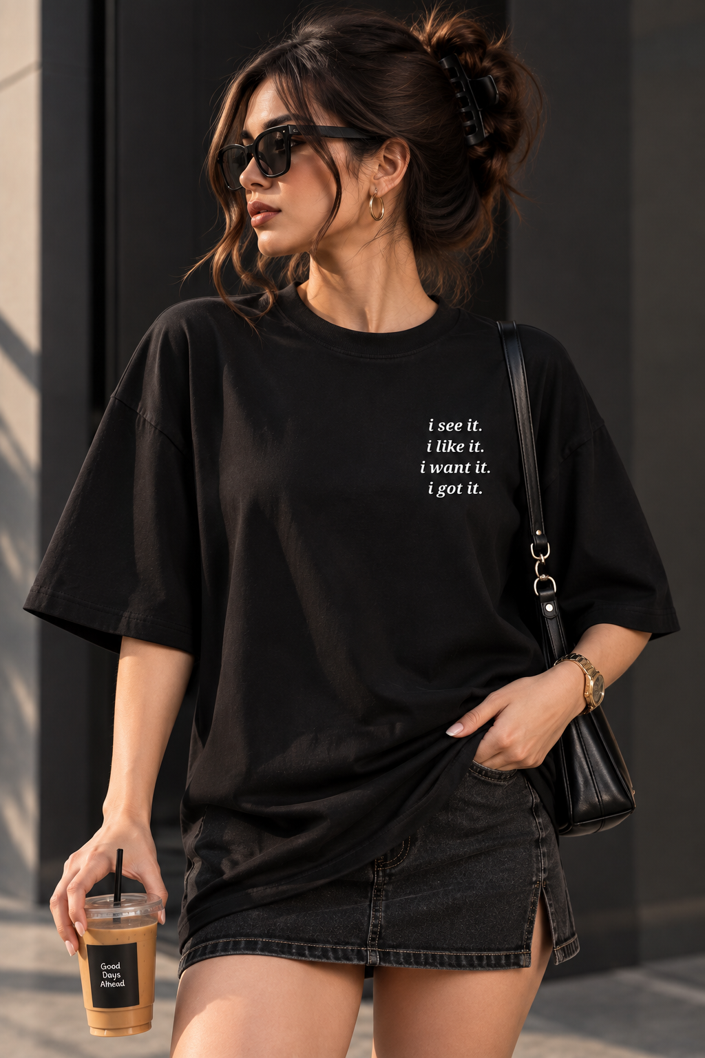 Oversized T Shirt for Women | I See It I Like It Printed T-Shirt