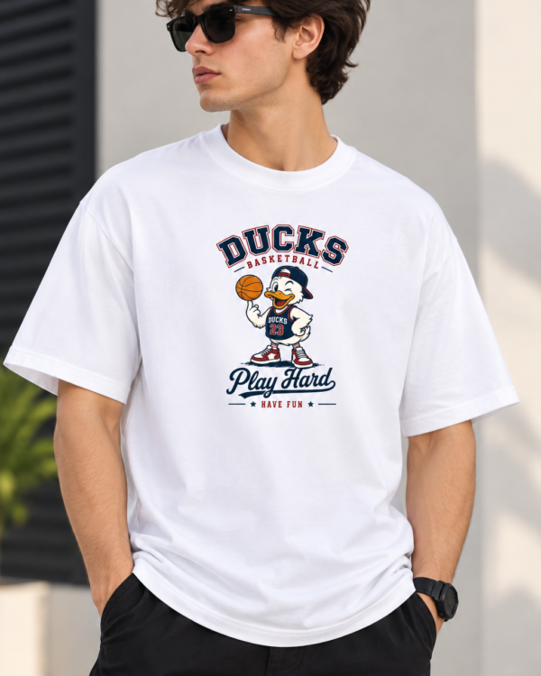Ducks Basketball Graphic T-Shirt for Men – Play Hard Printed Tee