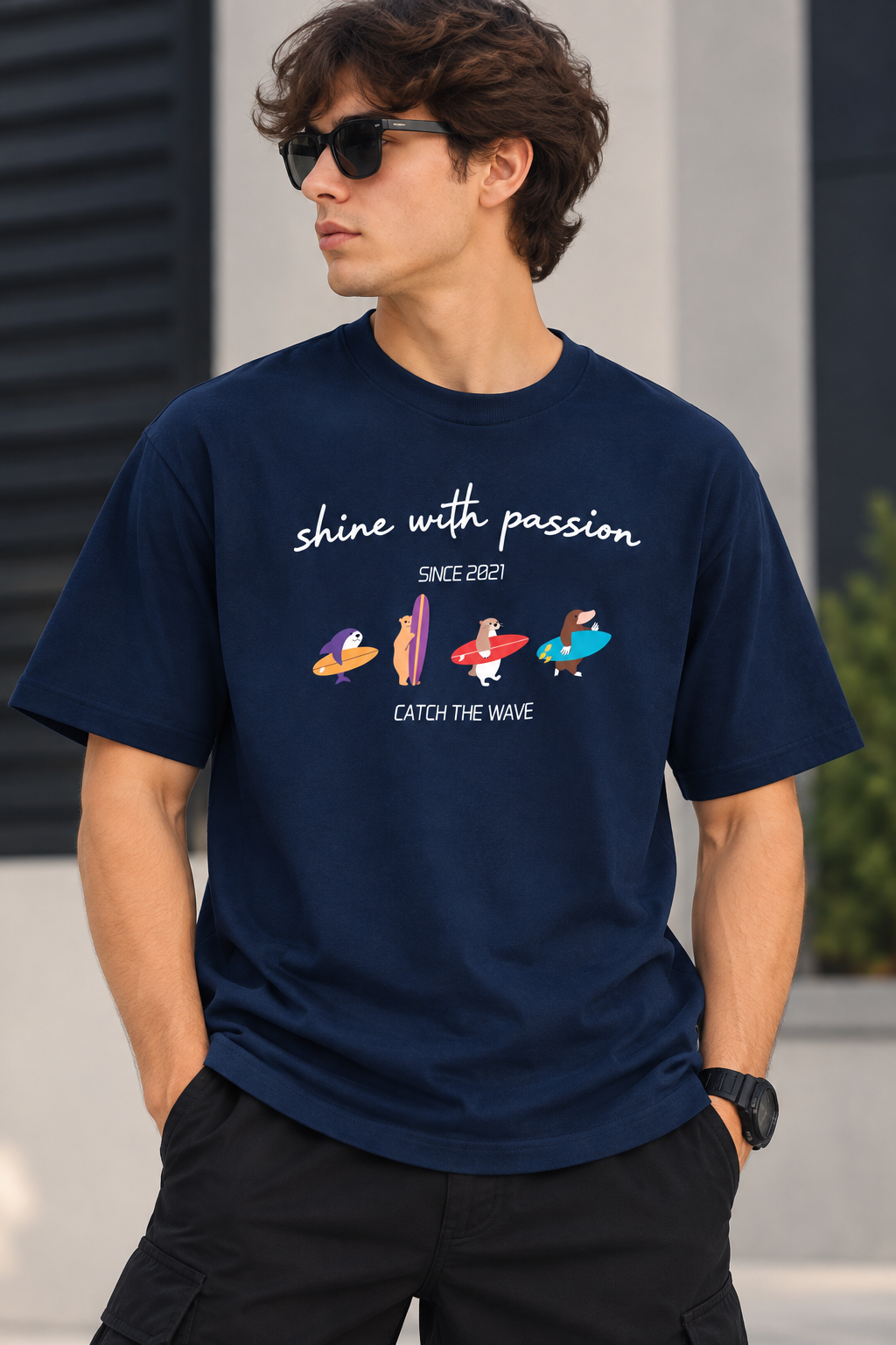 Surf Graphic T-Shirt for Men – Catch the Wave Printed Tee