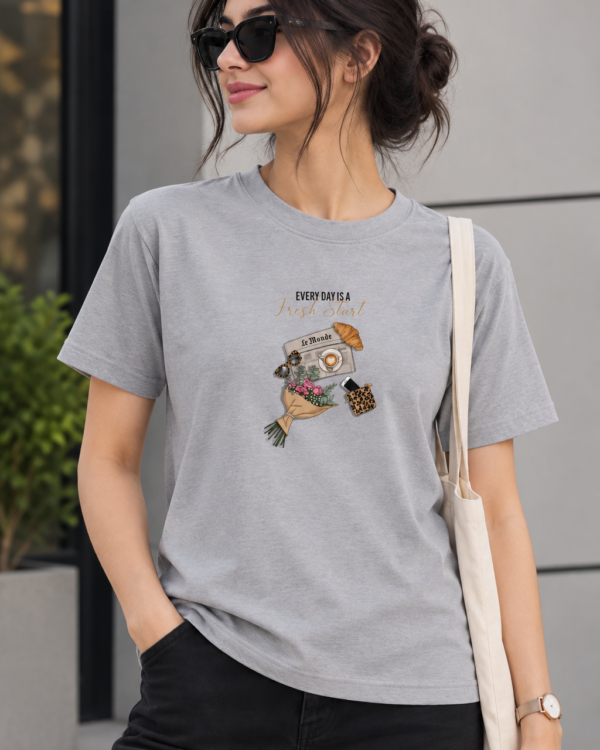 Grey Regular Fit T-Shirt for Women – Everyday Graphic Tee