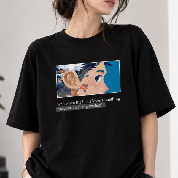 Stylish Regular Fit T-Shirt for Women – Love & Paradise Graphic Tee