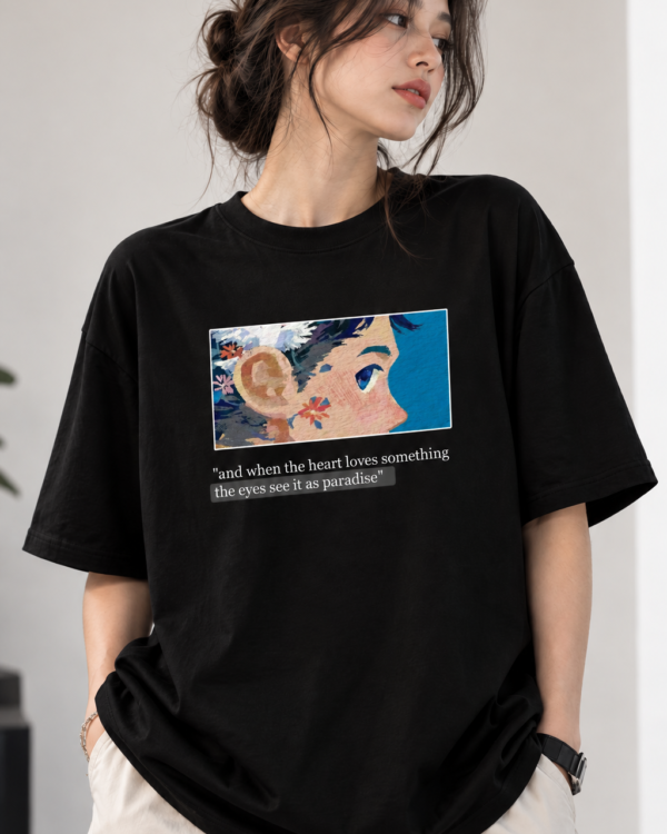 Stylish Regular Fit T-Shirt for Women – Love & Paradise Graphic Tee