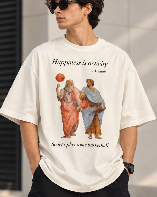 Basketball Quote Oversized T-Shirt for Men – Vintage Graphic Printed Tee