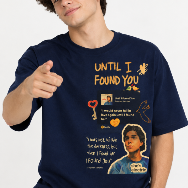 Regular Fit T-Shirt for Men – Navy Blue Graphic Tee