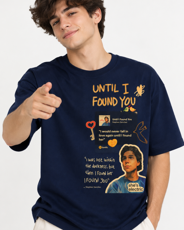 Regular Fit T-Shirt for Men – Navy Blue Graphic Tee