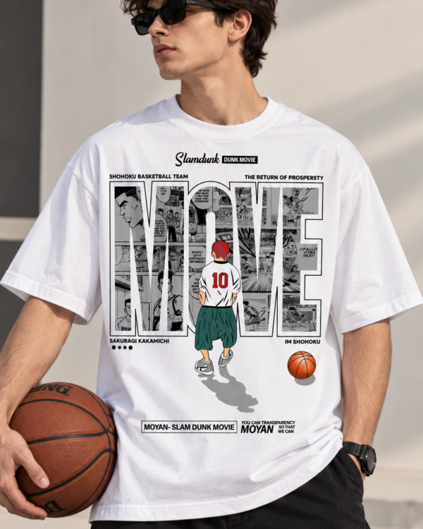 Basketball Anime Oversized T-Shirt for Men – Slam Dunk Graphic Tee