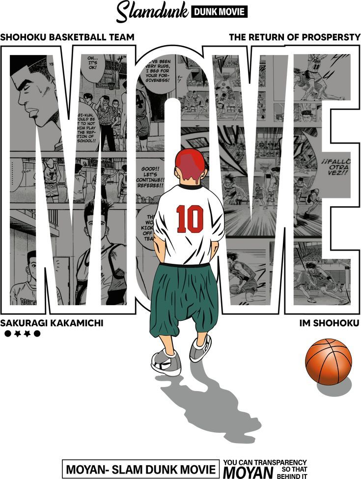 Basketball Anime Oversized T-Shirt for Men – Slam Dunk Graphic Tee