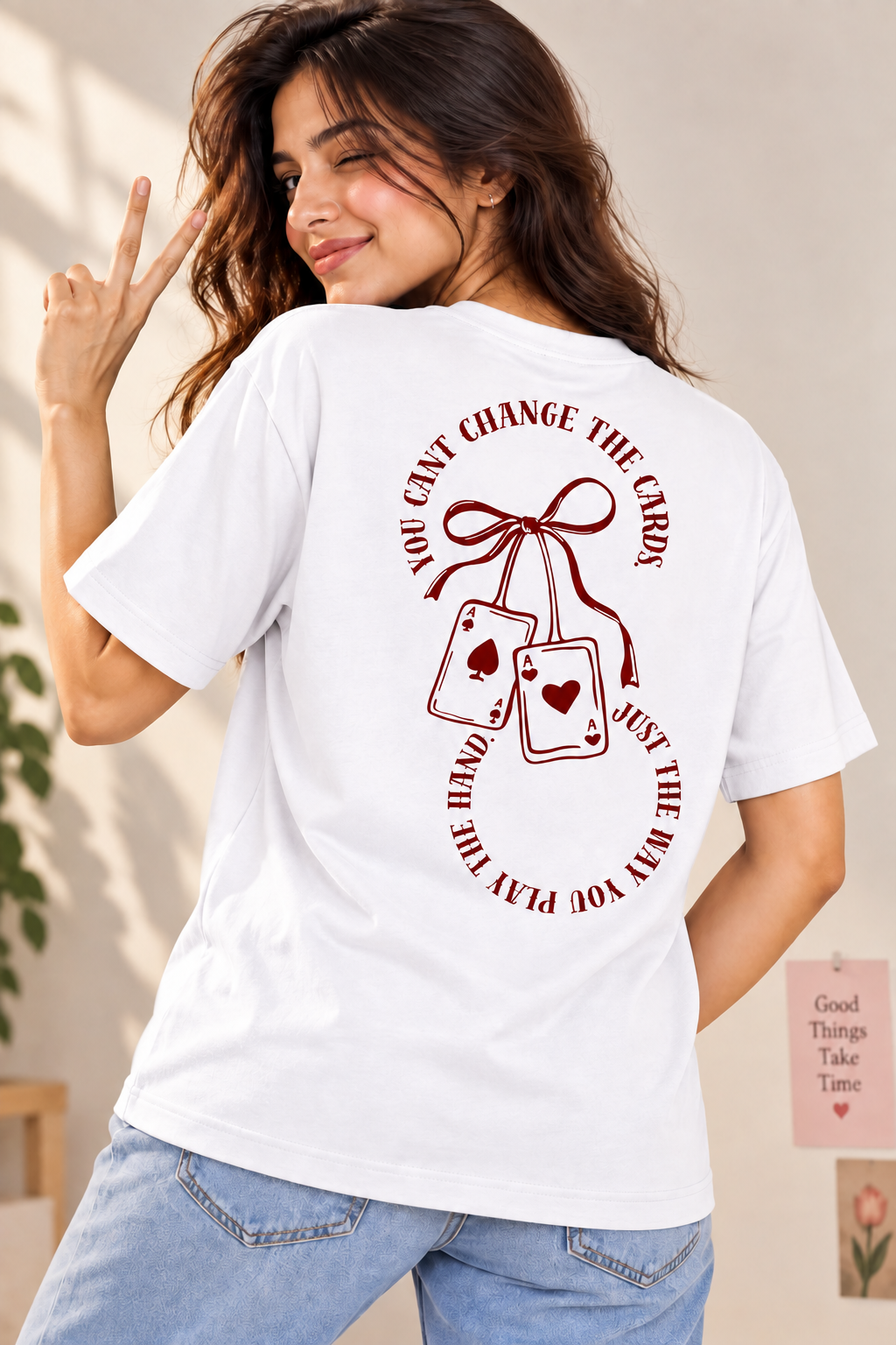 Graphic Regular Fit T-Shirt for Women – White Printed Tee