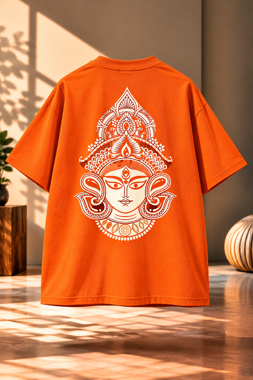 Maa Durga Spiritual Oversized T Shirt – Customize Devotional T Shirt