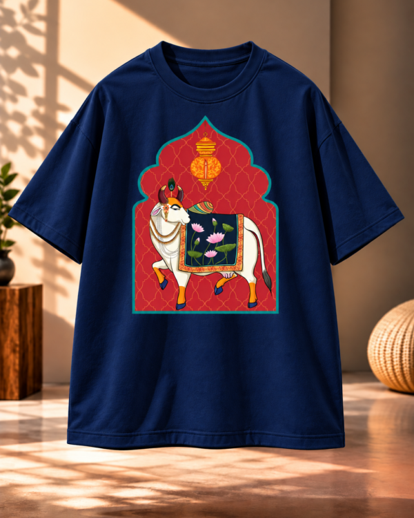 Nandi Spiritual Oversized T Shirt – Customize Devotional T Shirt