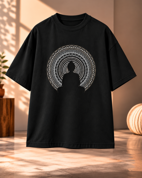 Buddha Mandala Regular Fit T Shirt – Customize Spiritual Printed T Shirt