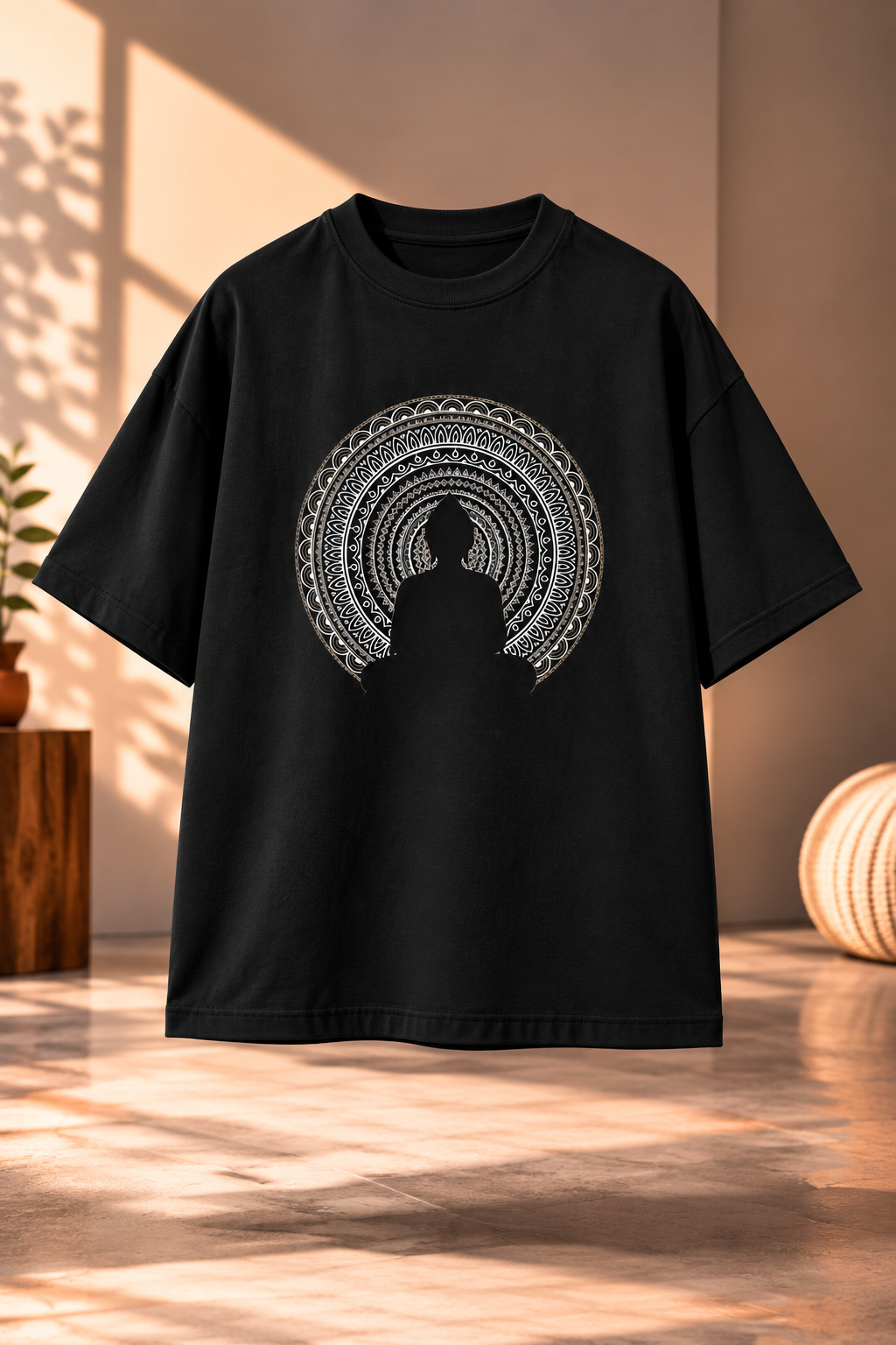 Buddha Mandala Regular Fit T Shirt – Customize Spiritual Printed T Shirt