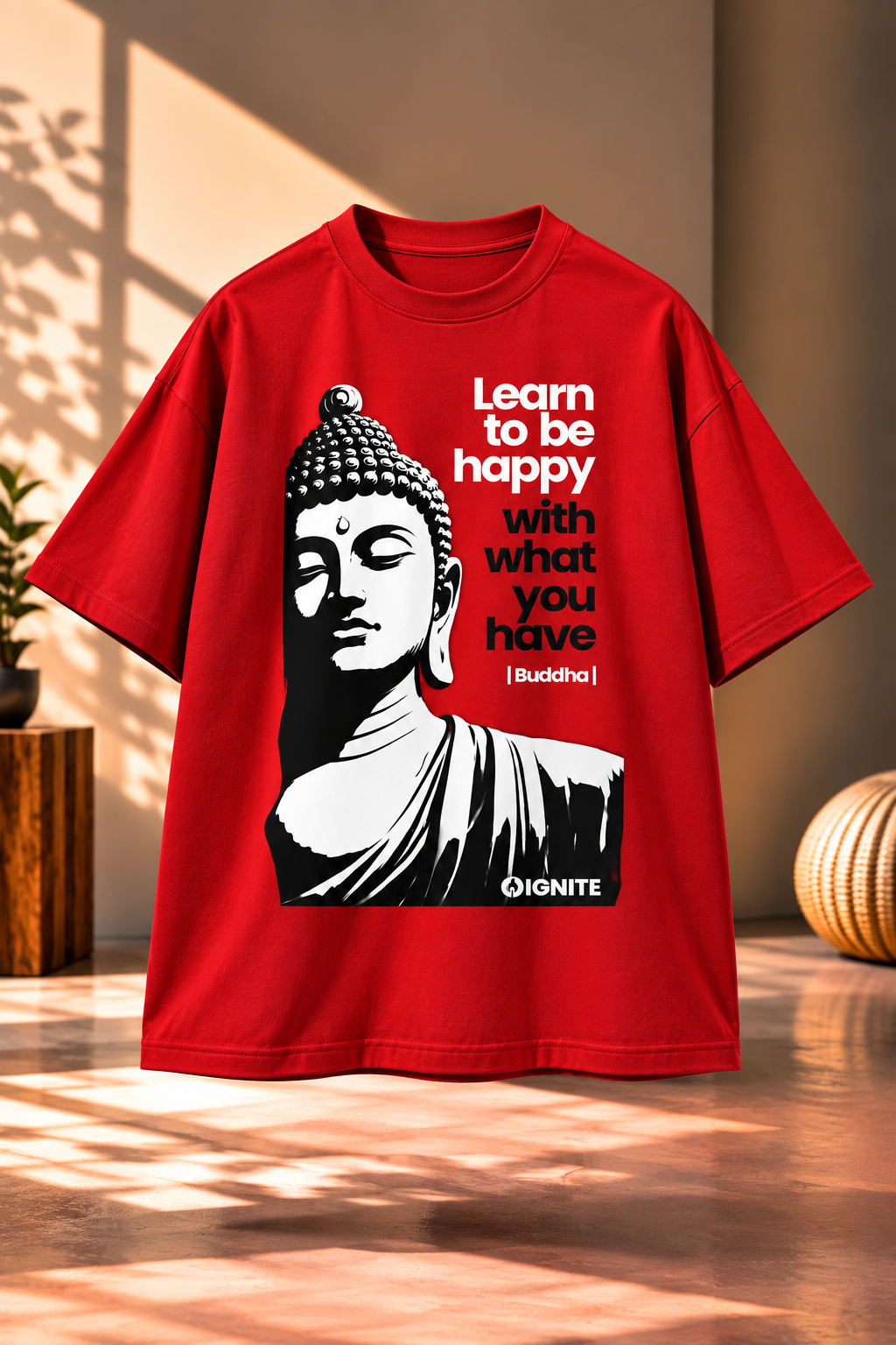 Buddha Printed Oversized T Shirt – Spiritual Customize T Shirt