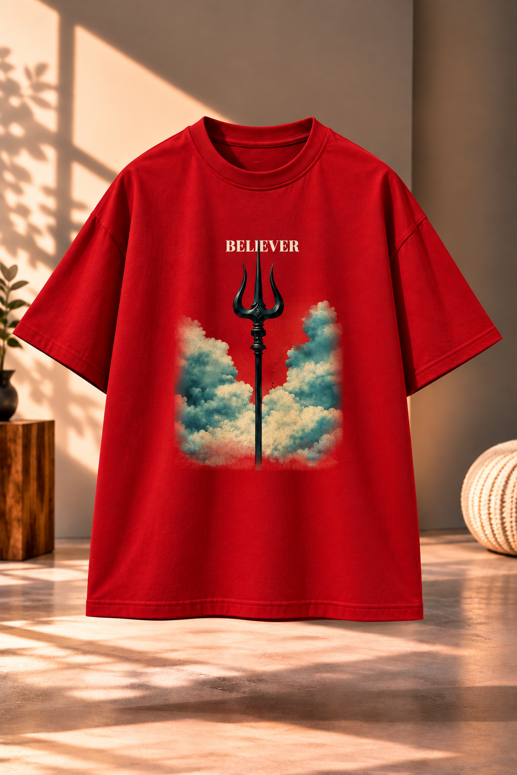 Trishul Printed Oversized T Shirt – Spiritual Customize T Shirt