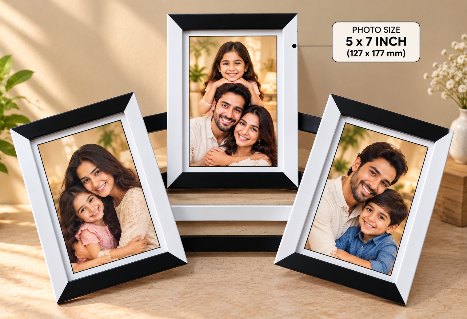 Black and White 5x7 Photo Frame – Customize Photo Frame