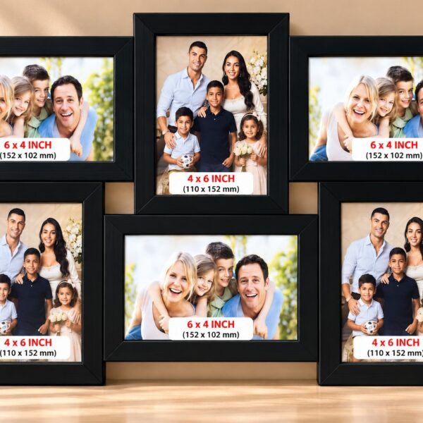 Black 6 Photo Collage Frame – Customize Photo Frame