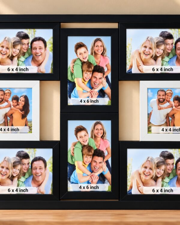 Black 8 Photo Collage Frame – Customize Photo Frame
