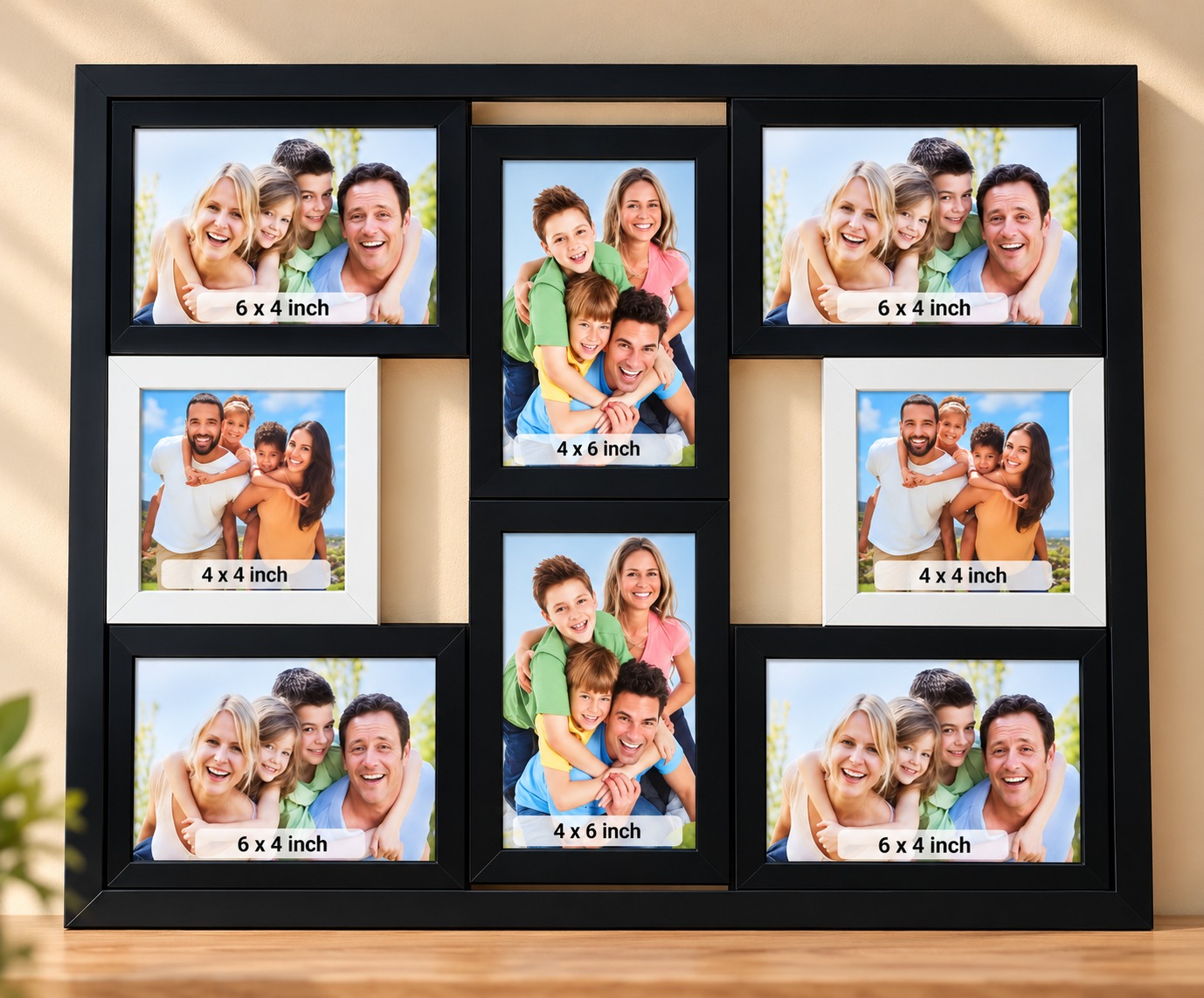 Black 8 Photo Collage Frame – Customize Photo Frame
