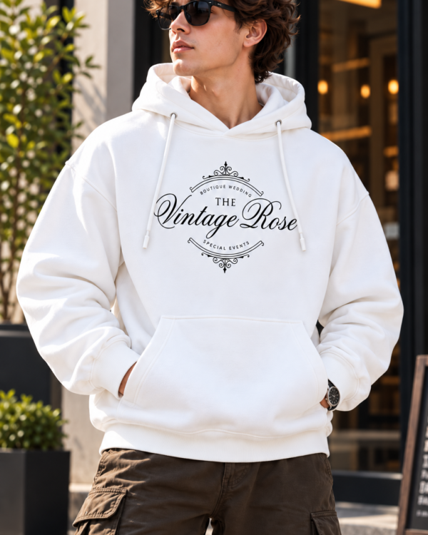 Customize Vintage Rose Printed Hoodie