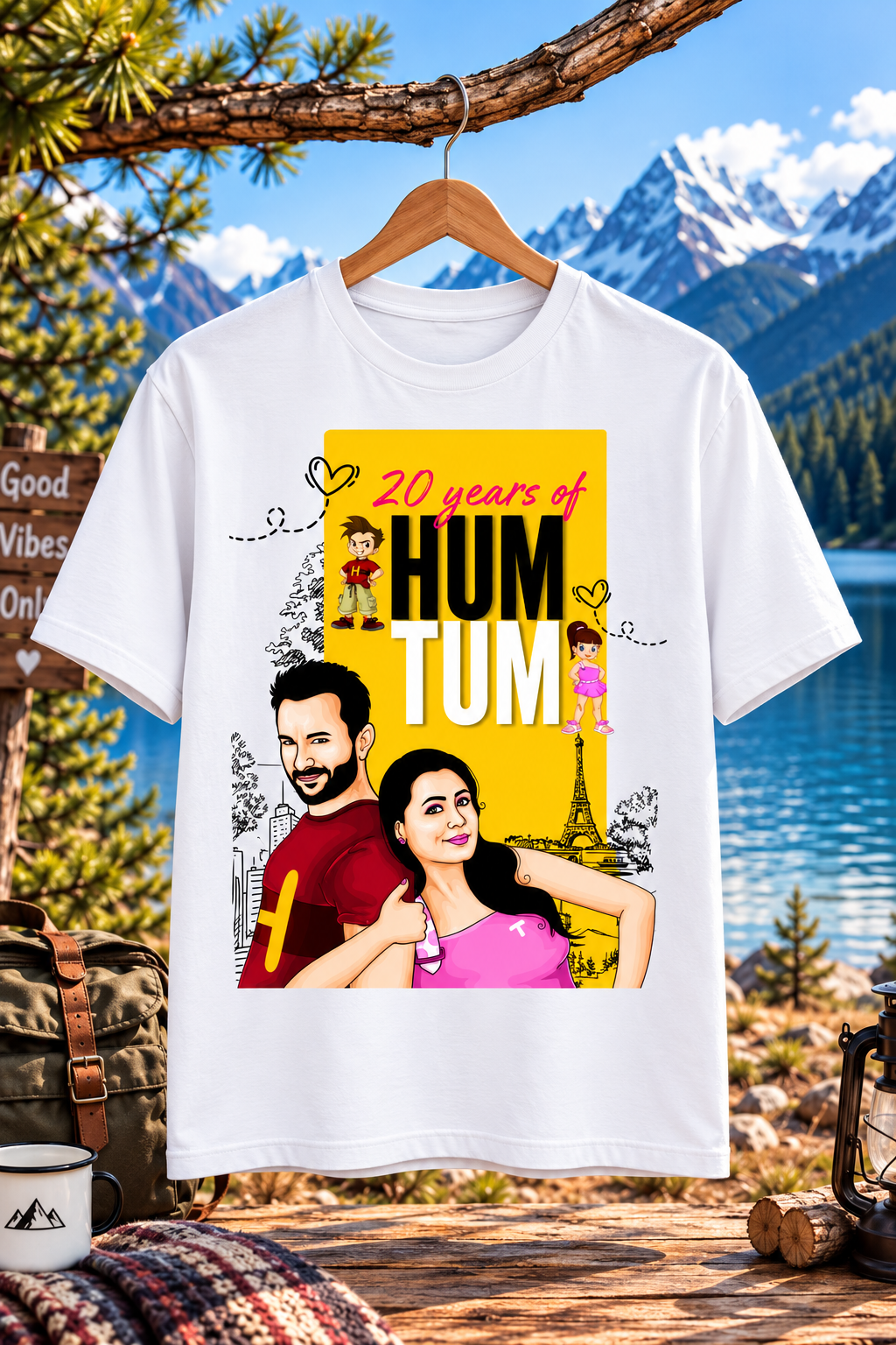 Hum Tum 20 Years Bollywood Printed Regular Fit T-Shirt