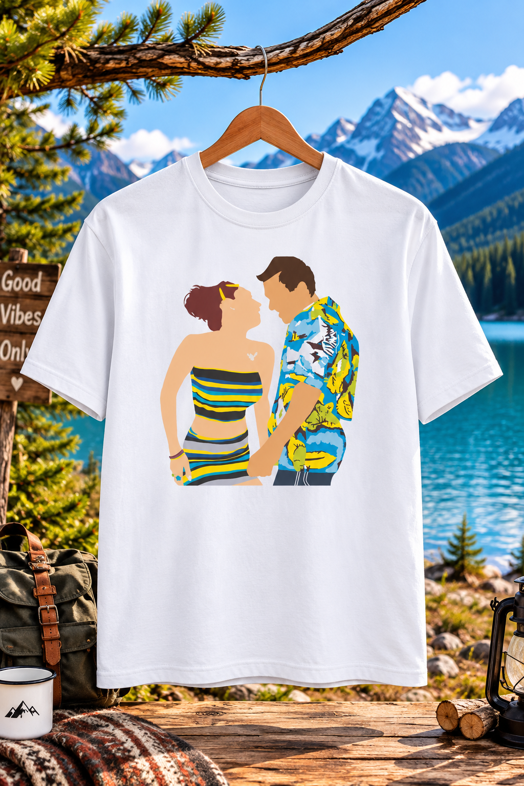 Bollywood Couple Printed Regular Fit T-Shirt